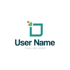 Fototapeta premium Modern Digital Technology Company Logo Design Tamplate