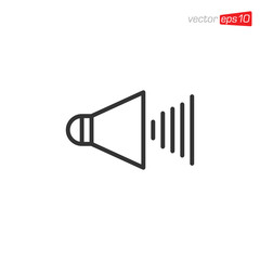 Speaker or Loudspeaker Icon Design Vector