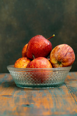 fresh apples in a basket