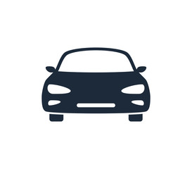 Black Car Icon. Isolated Vector Illustration