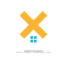 Obraz premium Abstract House with yellow letter x