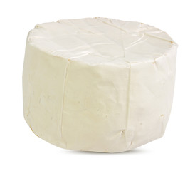 White mould cheese isolated on white background with clipping path