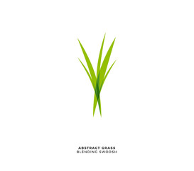 Abstract Grass Logo. Isolated Vector Illustration