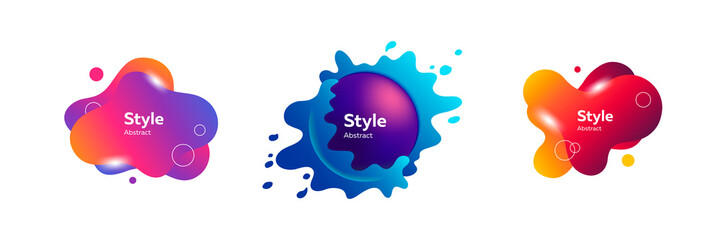 Obraz premium Modern composition of unique geometric designs. Design template for logo, flyer or presentation. Abstract form dynamic composition. Modern style vector illustration