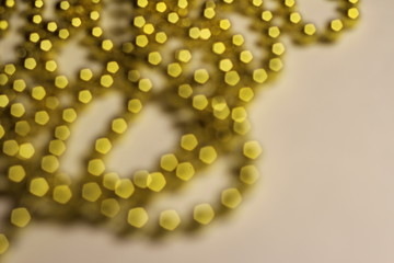 Golden bokeh from the beads