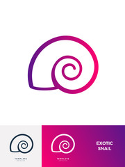 Exotic Snail House sign. Isolated Vector Illustration
