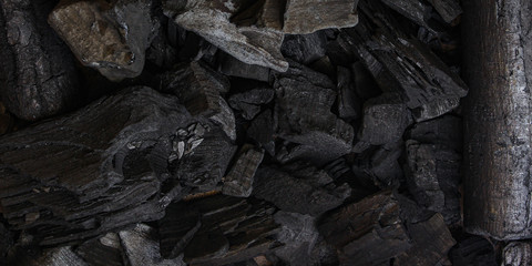 coal background. charcoal woody black.  lot of wood