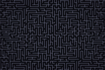 Square grid. Maze. Striped geomitrical background. Stylish monochrome trellis. Sacred geometry background. 