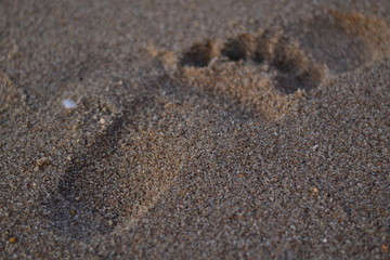 footprints on sand