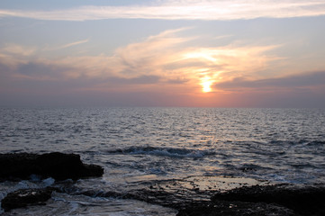 beautiful sea at sunset