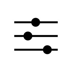 audio mixer icon in trendy flat design