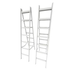 Step ladder. 3d render isolated on white