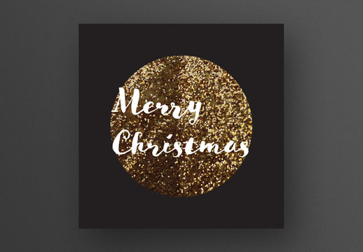 Creative Card Layout with Sparkling Gold Background