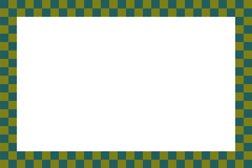 格子柄シンプル 横フレーム