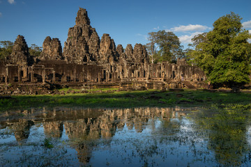 Fototapeta na wymiar Bayon Temple Angkor Thom Ruin near Siem Reap