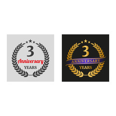 Anniversary laurel wreath in two versions.