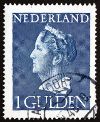 Postage stamp Netherlands 1946 Queen Wilhelmina