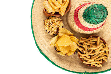 Mexican snack in white background