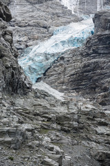 Detail vom Kjenndalsbreen Gletscher im Jostelalsbreen Nationalpark, Norwegen