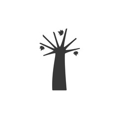 Autumn tree. Isolated icon. Fall fruits vector illustration