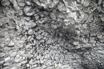 Halsanefshellir sea caves (basalt columns) near Reynisfjara, Iceland