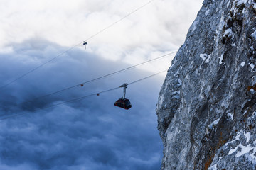 cable car on the way