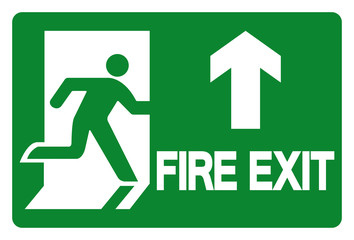 Fire Exit Symbol Sign, Vector Illustration, Isolate On White Background Label. EPS10
