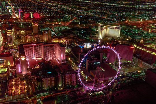 Las Vegas night aerial