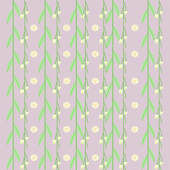 green stylized leaf pattern. Vector illustration, leaf background pattern