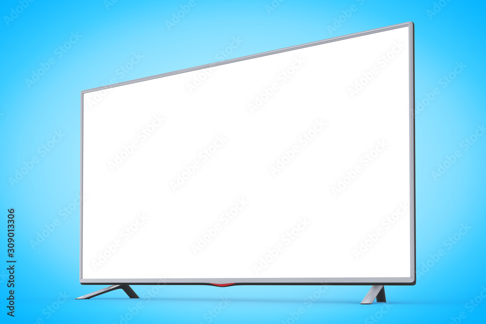 Aufkleber modern flat led or lcd tv. 3d rendering