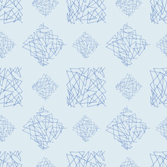 Hand-drawn abstract seamless texture on a light blue background. EPS 10 vector