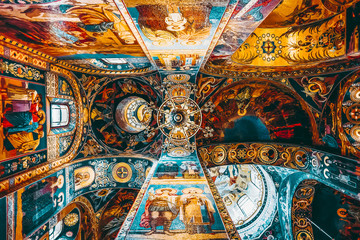 Interior of the Church  Savior on Spilled Blood in St. Petersburg - obrazy, fototapety, plakaty