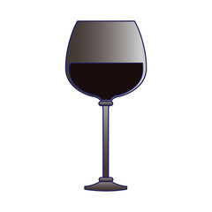 wine glass icon over white background