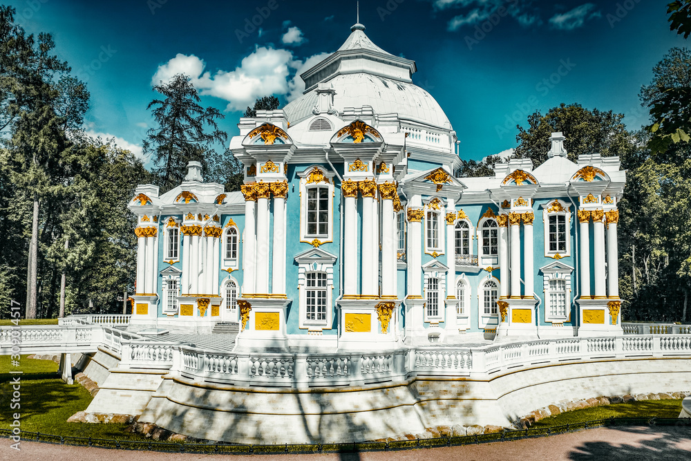 Wall mural Pavilion Hermitage in Tsarskoe Selo. St. Petersburg, Russia