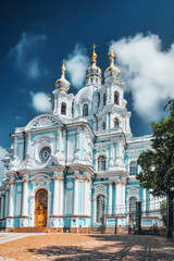 Fototapeta na wymiar St. Petersburg. Smolny Cathedral (Church of the Resurrection)