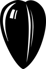 Tasty black sunflower seed logo icon