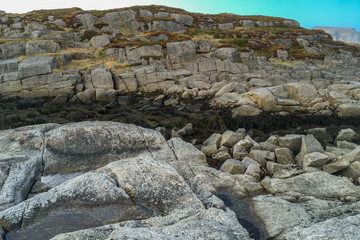 The rocks on the seashore
