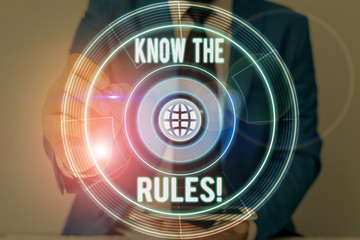 Handwriting text writing Know The Rules. Conceptual photo set explicit or regulation principles governing conduct