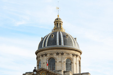 Fototapeta na wymiar Ornate gilded dome of the French Institute in Paris