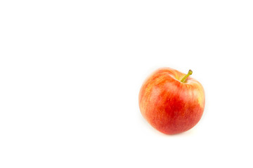 red ripe fresh apple isolated on white