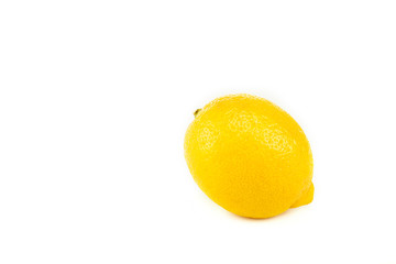 fresh juicy organic whole lemon isolated on white