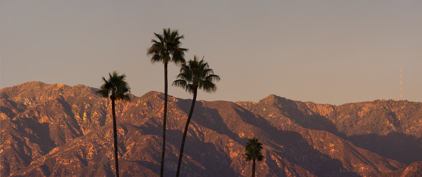 San Gabriel Mountains panorama in Los Angeles County