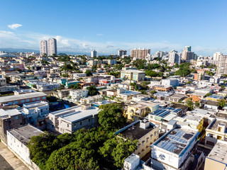 Aerial cityscape view of San Juan 