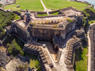Aerial view of El Morro Fort Old San Juan Puerto Rico