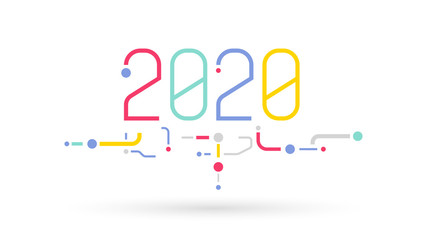 2020 graphic text number technology logo