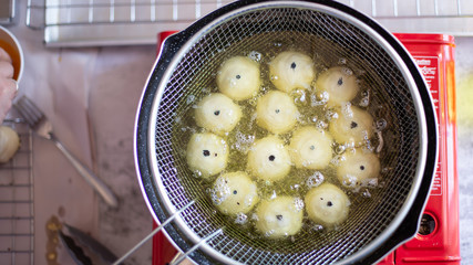 Preparation of Puff pastry dough for the Fried Chinese pastry
