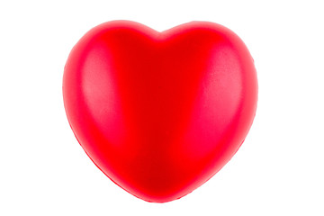 Antistress red heart on a white background
