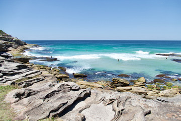 Bondi Beach in Sydney, Australia. Idyllic beach in the eastern suburbs of Sydney.