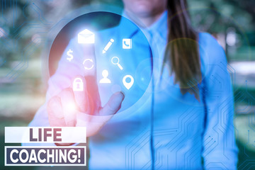 Writing note showing Life Coaching. Business concept for demonstrating employed to help showing...