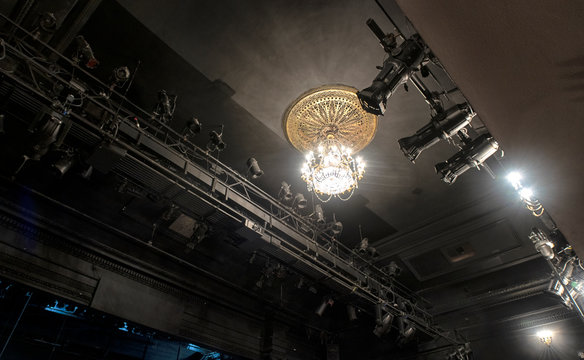 technical lights that the stage at theater.